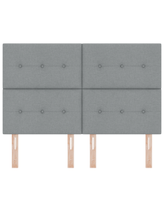 Testiera LED con testiera Grigio chiaro 160 cm Poliestere