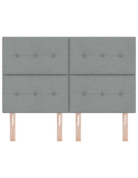 Testiera LED con testiera Grigio chiaro 160 cm Poliestere