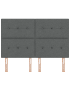 Testiera LED con testiera Grigio scuro 160 cm Poliestere