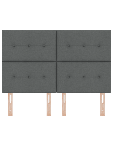 Testiera LED con testiera Grigio scuro 160 cm Poliestere