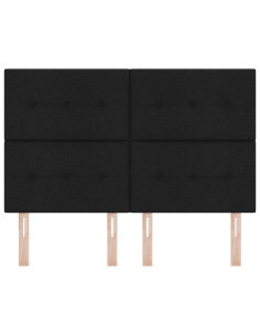 Testiera LED con luci a strisce a LED Nero 160 cm Poliestere