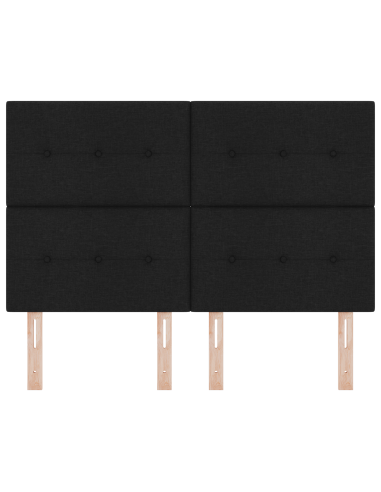 Testiera LED con luci a strisce a LED Nero 160 cm Poliestere