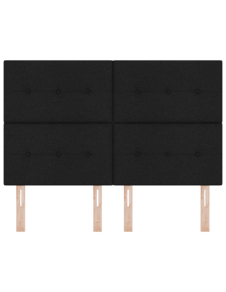 Testiera LED con luci a strisce a LED Nero 160 cm Poliestere