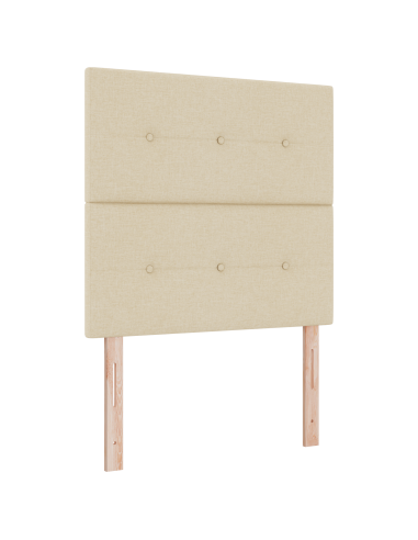 Letto a molle con materasso Crema 100 x 200 cm Tessuto