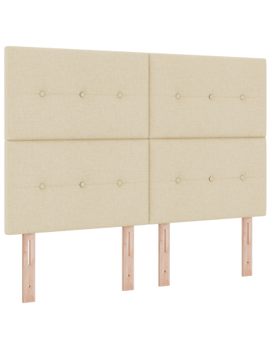 Letto a molle con materasso Crema 140 x 200 cm Tessuto