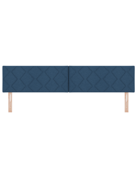 Testata Letto LED Design a Blocchi di Diamante Blu 200 cm Tessuto