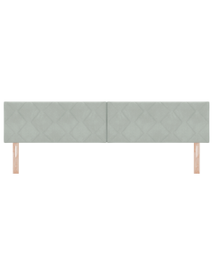 Testiera LED Grigio chiaro 200 cm Pelle Sintetica