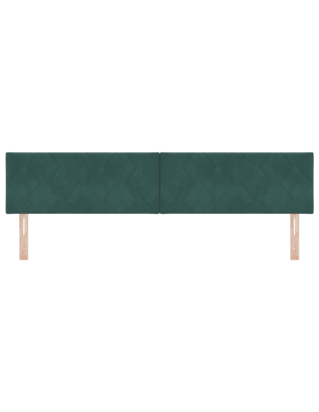 Testata LED Design a Blocchi di Diamante Verde Scuro 200 cm Velluto