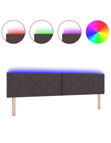 Testiera Marrone 200 cm Tessuto