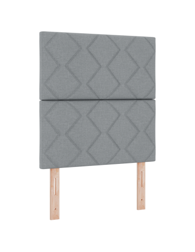 Letto a molle con materasso Grigio chiaro 80 x 200 cm Tessuto