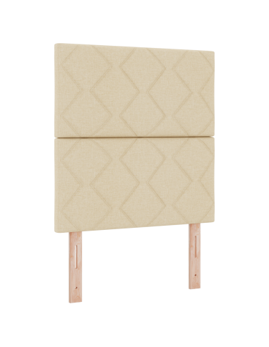 Letto a molle con materasso Crema 80 x 200 cm Tessuto