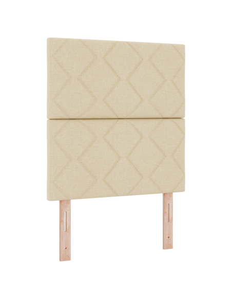 Letto a molle con materasso Crema 80 x 200 cm Tessuto