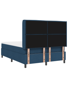 Letto a Sorgente LED con materasso Blu 160 x 200 cm Tessuto 2