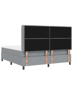 Letto a Sorgente LED Grigio chiaro 180 x 200 cm Tessuto 2