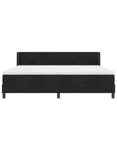 Letto a molle con materasso Nero 200 x 200 cm Poliestere