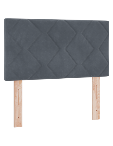 Letto a molle con materasso Grigio scuro 200 x 80 cm Poliestere