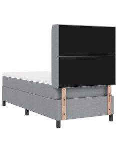 Letto a Sorgente LED Grigio chiaro 80 x 200 cm Tessuto 2