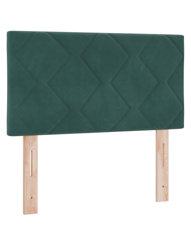 Letto a molle con materasso Verde Scuro 200 x 80 cm Poliestere