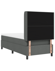 Letto a Sorgente LED Grigio scuro 80 x 200 cm Tessuto 2