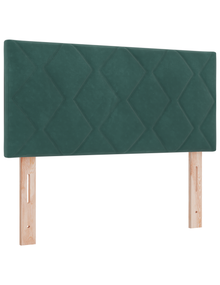Letto a molle con materasso Verde Scuro 200 x 90 cm Poliestere