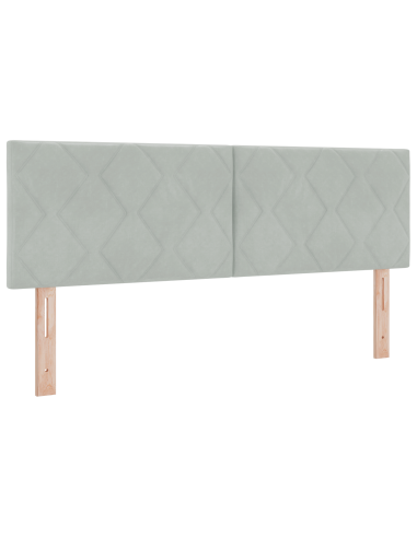 Letto a molle Grigio chiaro 190 x 140 cm Poliestere