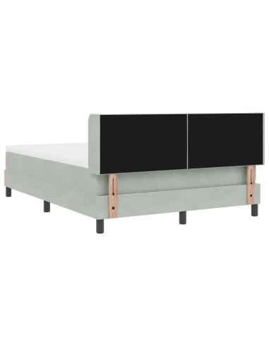 Letto a molle Grigio chiaro 190 x 140 cm Poliestere