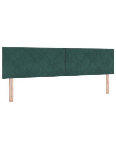 Letto a molle con materasso Verde Scuro 200 x 180 cm Poliestere