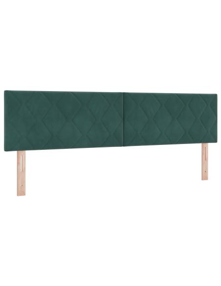 Letto con Contenitore e Materasso Verde Scuro 180x200 cm Velluto