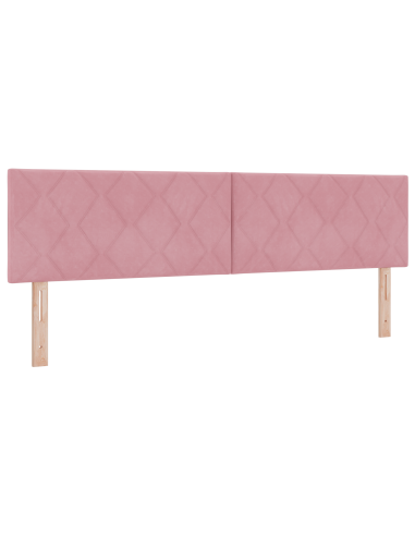 Letto a molle con materasso Rosa 200 x 180 cm Poliestere