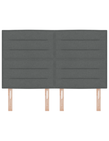 Testiera LED con testiera Grigio scuro 160 cm Poliestere