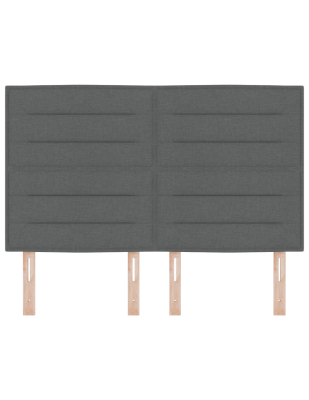 Testiera LED con testiera Grigio scuro 160 cm Poliestere