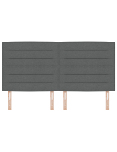 Testiera LED con testiera Grigio scuro 180 cm Poliestere