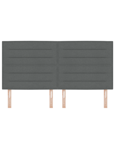 Testiera LED con testiera Grigio scuro 180 cm Poliestere