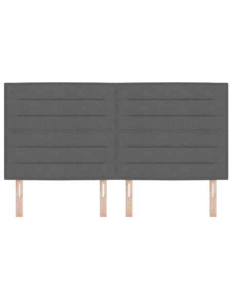 Testata LED Design Linee Grigio Scuro 90 cm Tessuto