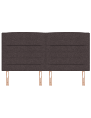 Testiera LED con testiera Marrone Scuro 180 cm Poliestere