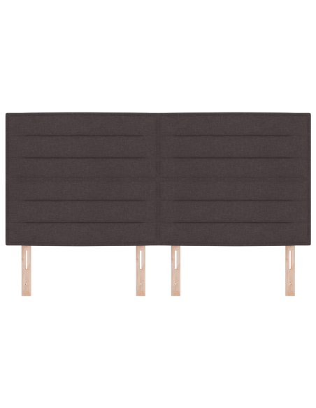 Testiera LED con testiera Marrone Scuro 180 cm Poliestere