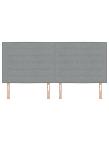 Testiera LED con testiera Grigio chiaro 200 cm Poliestere