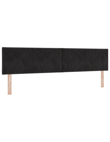 Letto a molle con materasso Nero 200 x 200 cm Poliestere