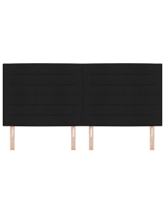 Testiera LED con luci a strisce a LED Nero 200 cm Poliestere