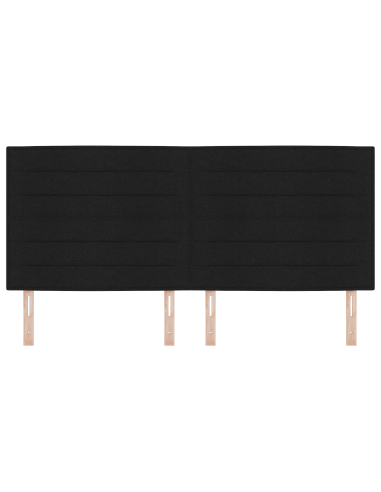 Testiera LED con luci a strisce a LED Nero 200 cm Poliestere