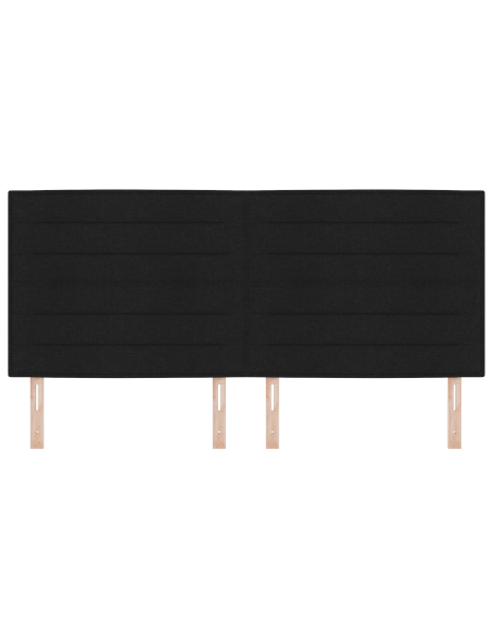 Testiera LED con luci a strisce a LED Nero 200 cm Poliestere