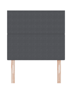 Testiera LED con testiera Grigio scuro 80 cm Poliestere