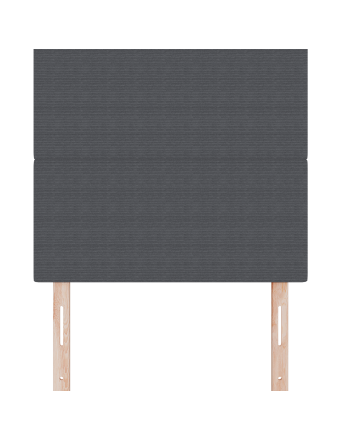 Testiera LED con testiera Grigio scuro 90 cm Poliestere