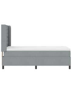 Letto a molle con materasso Grigio chiaro 80 x 200 cm Tessuto 2