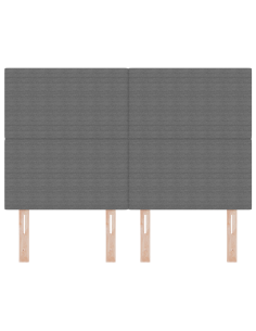 Testiera LED con testiera Grigio chiaro 144 cm Poliestere