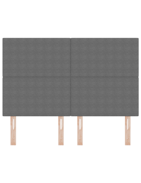 Testiera LED con testiera Grigio chiaro 144 cm Poliestere