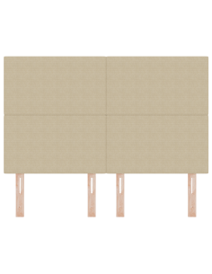 Testiera LED con testiera Grigio Verde 144 cm Poliestere