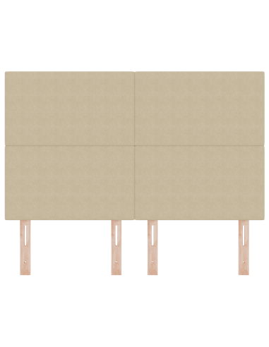 Testiera LED con testiera Grigio Verde 144 cm Poliestere