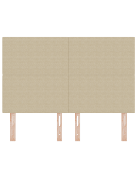 Testiera LED con testiera Grigio Verde 144 cm Poliestere