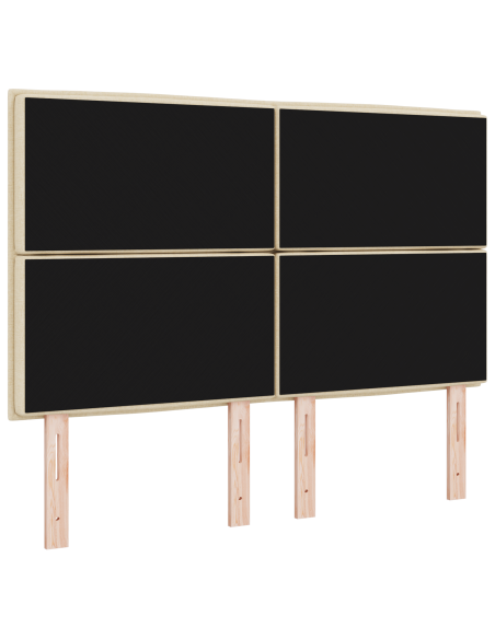 Testiera LED con luci a strisce a LED Crema 144 cm Poliestere